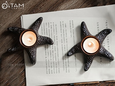 Đế nến gang sao biển ĐK 11.5cm DENEN-07